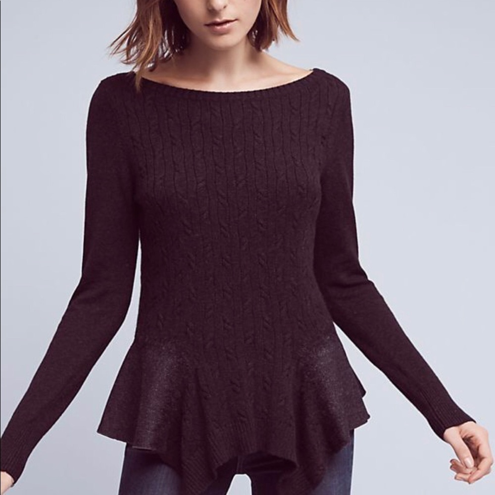 Anthropologie Peplum Sweater